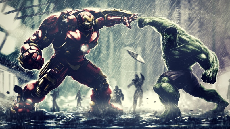 group of people, 1080P, man, illustration, Marvel Comics, sports helmet, sports equipment, The Avengers, marvel, representation, architecture, adult, Iron Man