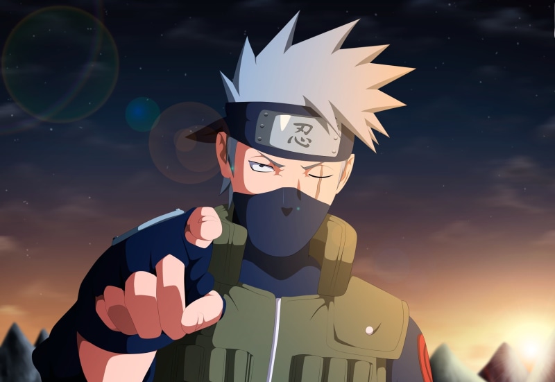 hatake, naruto, anime, pointing, hitayate, vest, shinobi war, ninja, 1080P, hatake kakashi, manga, naruto shippuden, kakashi, 4th ninja war, shinobi, scar