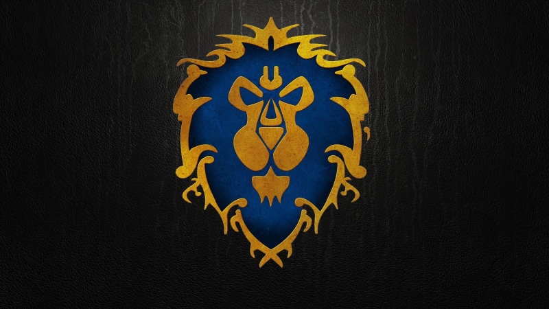 Alliance, logo, symbol, design, creativity, architecture, backgrounds, close-up, black color, art and craft, video games, crown, no people, Warcraft, blue