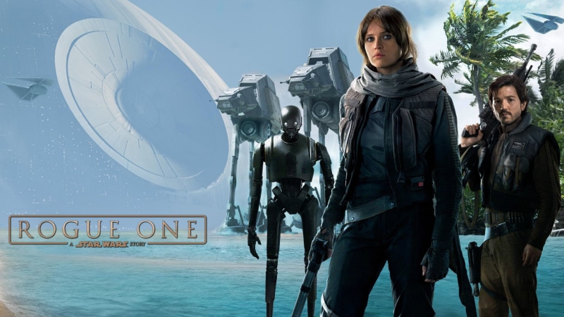 star, outdoors, Felicity Jones, young adult, front view, people, rogue, adult, Rebel Alliance, three quarter length, portrait, one, Jyn Erso, sky, poster