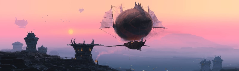 history, Orgrimmar, ancient, 4K, tourism, dual monitors, the past, game, video games, cloud - sky, fog, sky, illustration, art and craft, building exterior