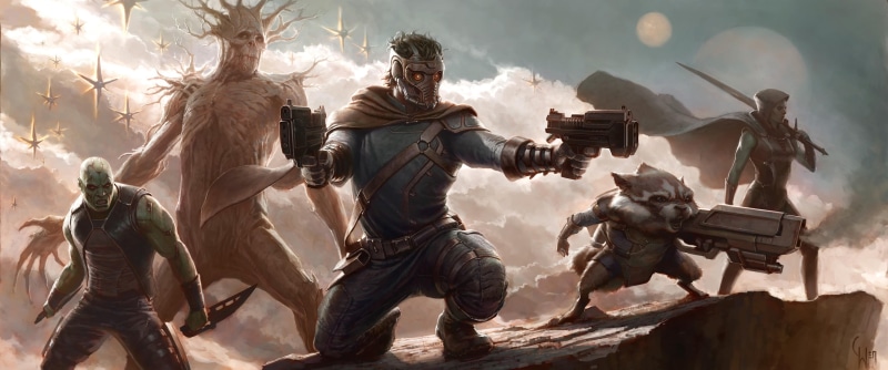 Guardians of the Galaxy, fighting, young men, army soldier, war, Groot, the past, guardian, people, weapon, battle, armed forces, government, Drax the Destroyer