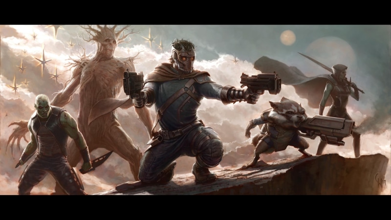 war, Guardians of the Galaxy, group of people, people, real people, Groot, galaxy, architecture, movies, screenshot, 1080P, the past, activity