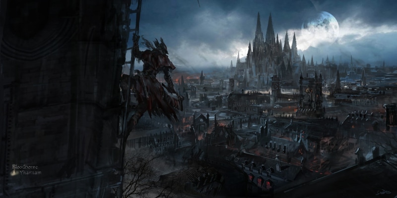 fantasy city, Video Game Art, 720P, dark, anime, Anime Grasoso, Bloodborne