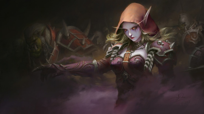 evil, warrior, smoke - physical structure, paint, clothing, one person, World of Warcraft, lifestyles, women, 1080P, digital composite, fantasy, mystery