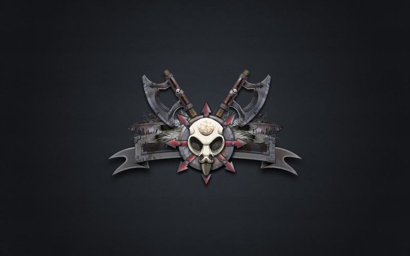 axes, banner, skull, Hordes of Chaos, 2K