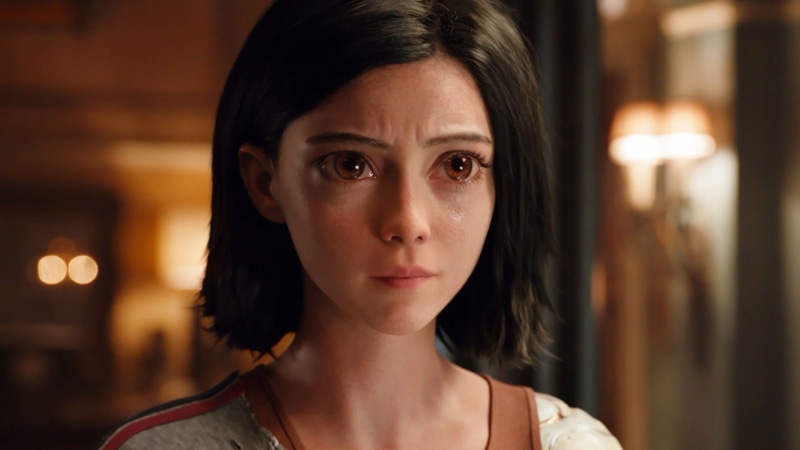 Movie, Alita (Alita: Battle Angel), Brown Eyes, Black Hair, Alita: Battle Angel, 4K
