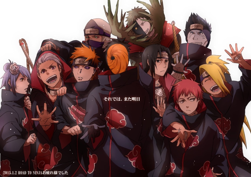 Deidara (Naruto), Naruto, Zetsu (Naruto), Kakuzu (Naruto), Akatsuki (Naruto), women, day, Kisame Hoshigaki, lifestyles, disguise, mask - disguise, group of people