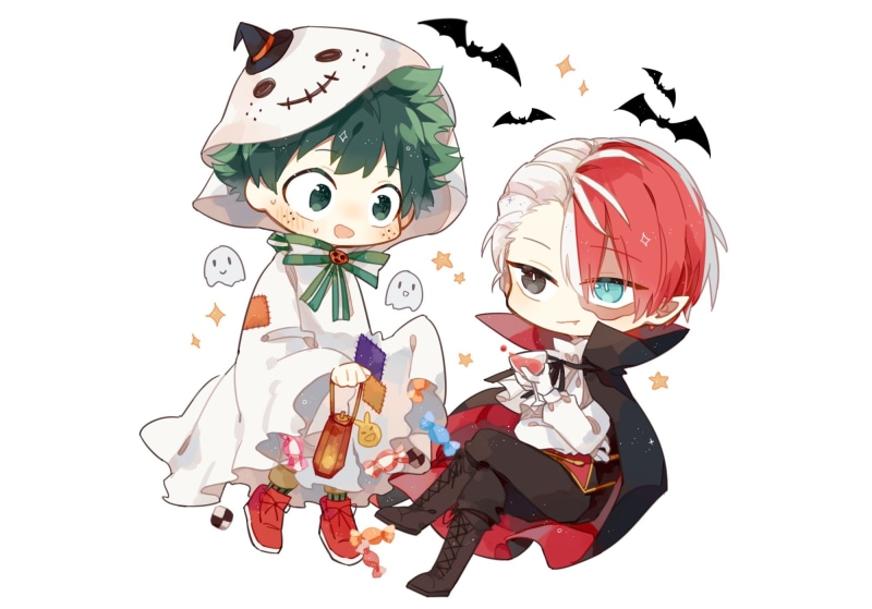 Izuku Midoriya, My Hero Academia, Halloween, 1080P, Shouto Todoroki, Anime