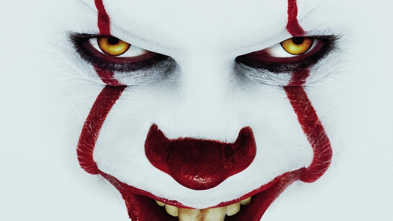 clown, villain, horror, movies, Bill Skarsgård, 4K, face, pennywise, It (movie)