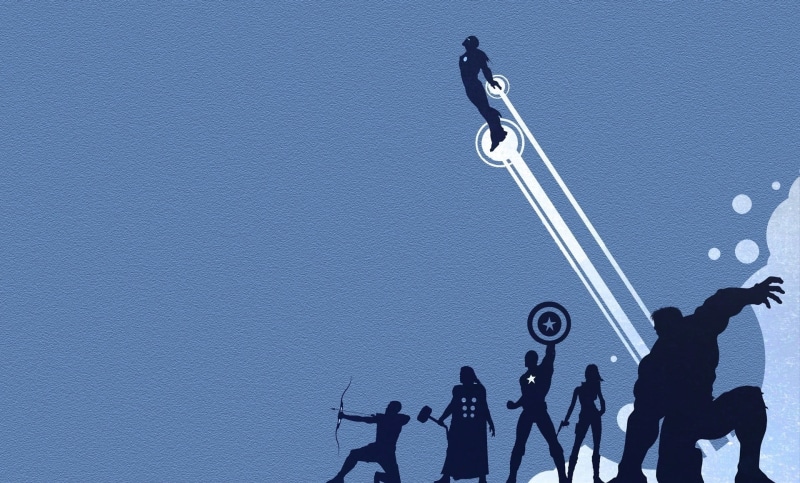 low angle view, medium group of people, The Avengers, lifestyles, togetherness, vector, Marvel Comics, Iron Man, adult, illustration, Thor, crowd