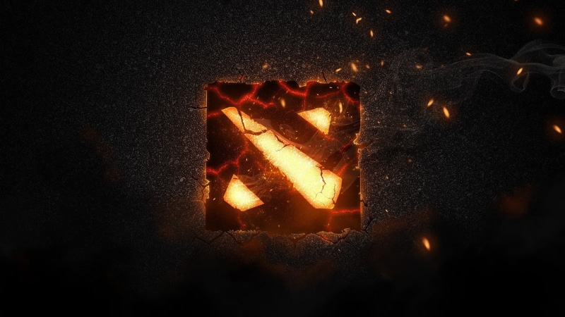 icon, no people, high angle view, 1080P, event, Dota, logo, fire - natural phenomenon, campfire, digital art, fireplace, burning, light - natural phenomenon