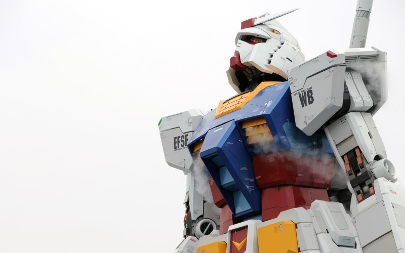 transportation, copy space, RX-78 Gundam, technology, protection, mech, day, working, 2K, airplane, cold temperature, sky, Mobile Suit Gundam, outdoors