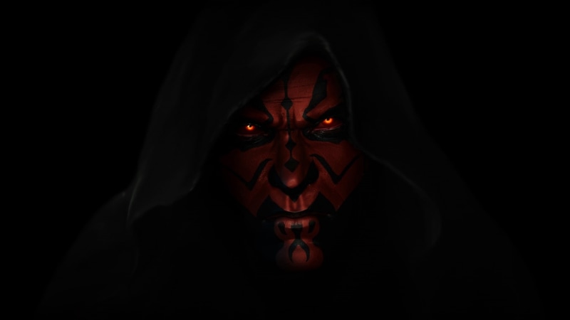 Star Wars, 1080P, Dark Lord of the Sith, Darth Maul, person, wearing, A Sith Lord, hood