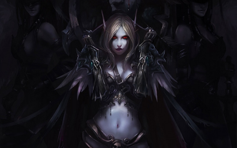world, anime, video, sylvanas windrunner, haired, warcraft, female, windrunner, yellow, video games, elves, world of warcraft, girl, character, games, 1080P