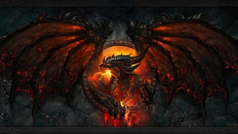 fantasy Art, Dragon Wings, Claws, teeth, wings, dragon, deathwing, fire, Blizzard Entertainment, face, 1080P, world of warcraft, World Of Warcraft: Cataclysm