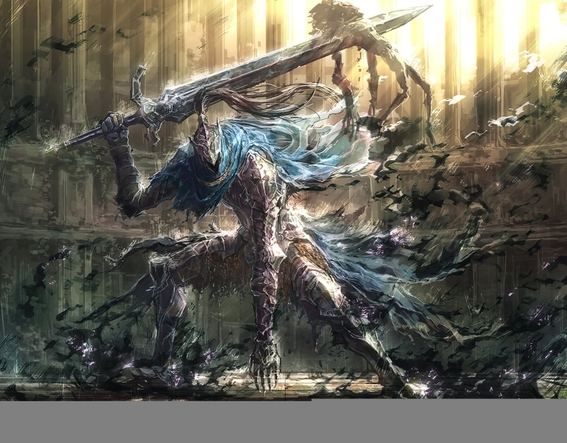 light - Natural Phenomenon, artorias the abysswalker, nature, 1080P, dark souls, art and craft, armor, abstract, knight arteries, architecture