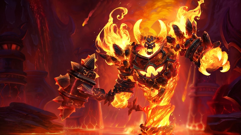 Ragnaros, Blizzard Entertainment, digital art, warcraft, Heroes Of The Storm, Lava, 1080P, fire, world of warcraft, artwork, video games