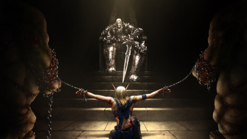 religion, human arm, leisure activity, hinduism, night, Warcraft, travel, black background, Arthas, sitting, real people, 1080P, sculpture, video games
