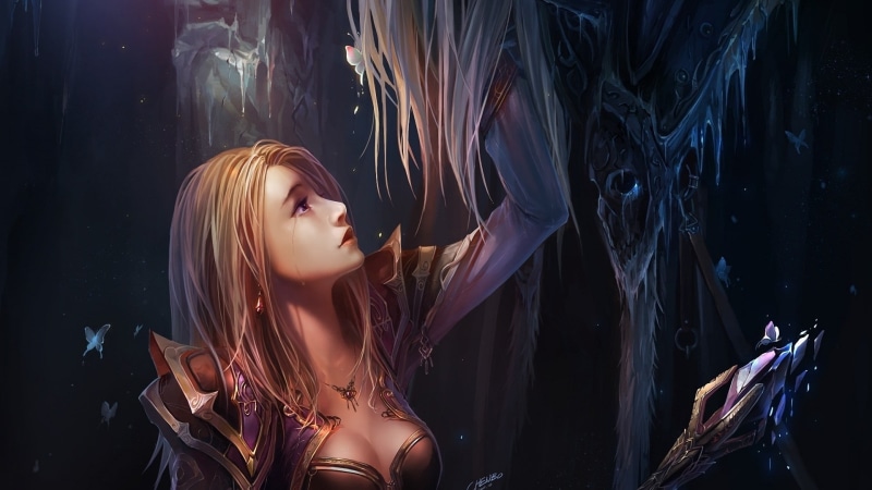 fantasy art, 1080P, World of Warcraft, Warcraft, Chenbo, Jaina Proudmoore, video games, artwork, Arthas