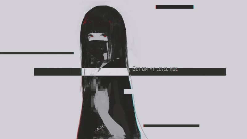 one person, clear sky, real people, character, mask, text, Aoi Ogata, representation, reflection, western script, anime, white background, 1080P, arrow symbol