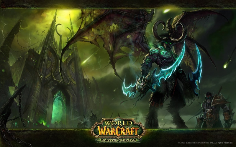 art and craft, male likeness, World of Warcraft: The Burning Crusade, representation, leisure activity, Illidan Stormrage, graffiti, text, creativity, nature