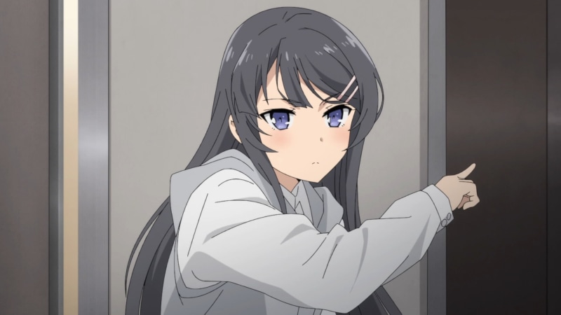 Blue Eyes, Anime, Mai Sakurajima, Rascal Does Not Dream of Bunny Girl Senpai, Grey Hair, 1080P