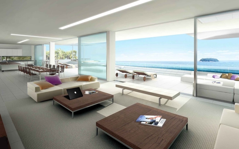 residential District, open, elegance, window, wide, looking At View, white, square, decor, interior, apartment, domestic Room, holiday Villa, wooden, sofa
