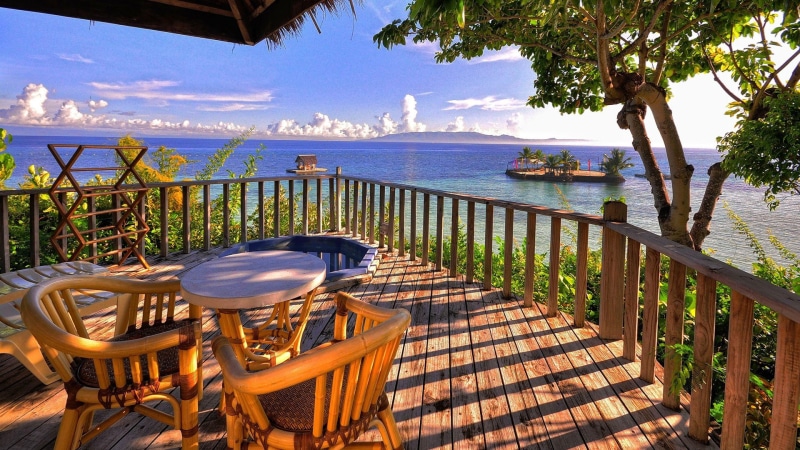 nature, sky, plant, railing, seat, wood - material, day, beach, tranquil scene, absence, no people, sea, beauty in nature, trees, outdoors, tranquility