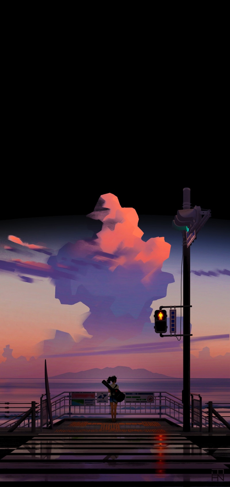 amoled, 2K, vertical, anime girls, dark