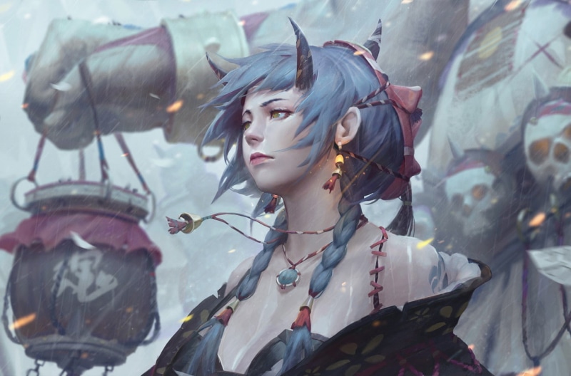 720P, artwork, horns, GUWEIZ, digital art