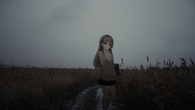 irl, plant, leisure activity, women, casual clothing, landscape, blond hair, sky, anime, one person, hairstyle, standing, hair, GUWEIZ, 1080P, young women