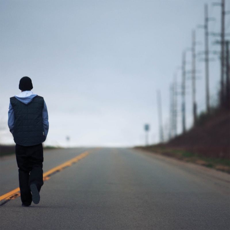 day, unrecognizable Person, vest, city, transportation, Eminem, rear View, 720P, outdoors, walking, one Person, business person, solitude, highway, loneliness