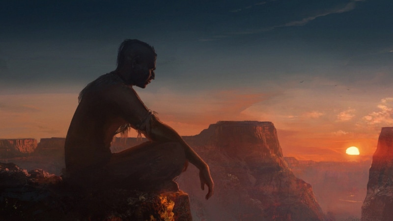 1080P, scenics, rock - Object, adventure, golden, cliff, sky, Native Americans, spiritual, freedom, night, dusk, Aboriginal, solid, mountain Peak, beauty In Nature