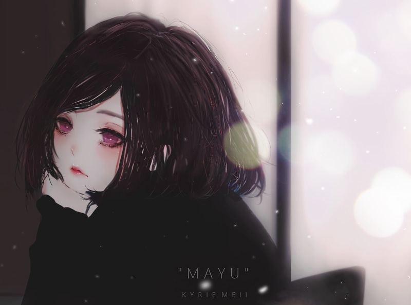 hairstyle, human face, anime, headshot, teenager, young adult, indoors, Kyrie Meii, brunette, real people, beautiful woman, leisure activity, looking at camera