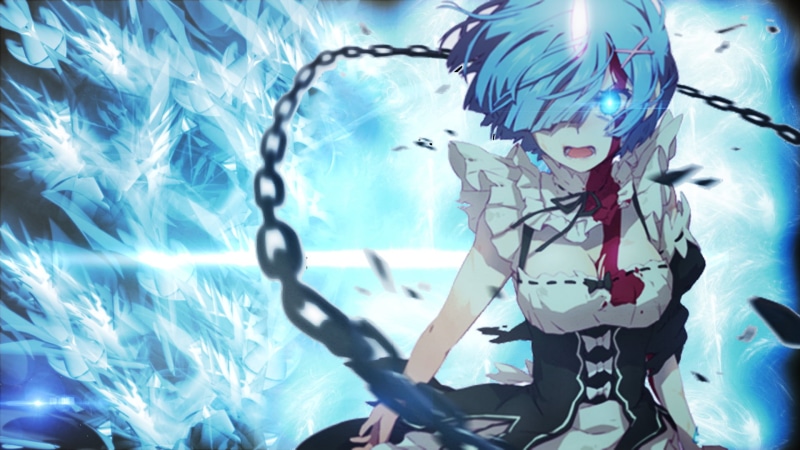 female, character, anime girls, pattern, Rem, chain, indoors, no people, glasses, glass - material, creativity, focus on foreground, tree, security