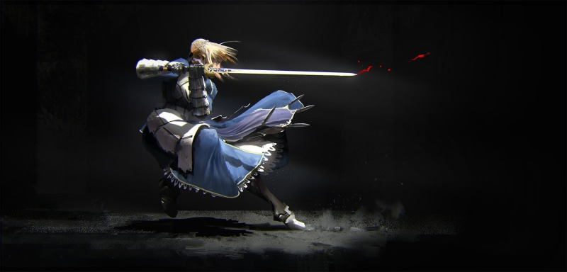 motion, stage, Fate Series, hairstyle, night, clothing, anime, unrecognizable person, skill, 1080P, indoors, theatrical performance, full length, arts culture and entertainment