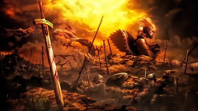 1080P, leisure activity, celebration, swords, nature, land, people, orange color, surrounding, outdoors, sunset, cloud - sky, beauty in nature, fire, illustration