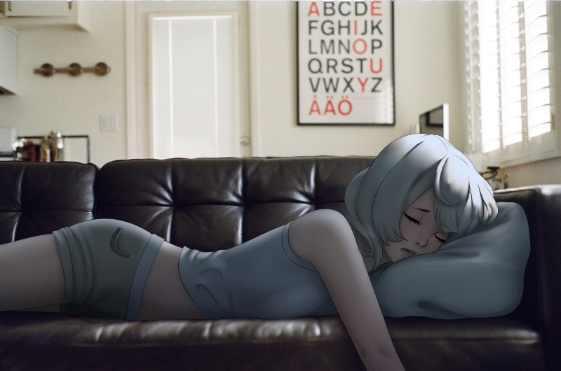 1080P, communication, human representation, window, real people, day, furniture, lifestyles, female, anime, anime girls, text, domestic room