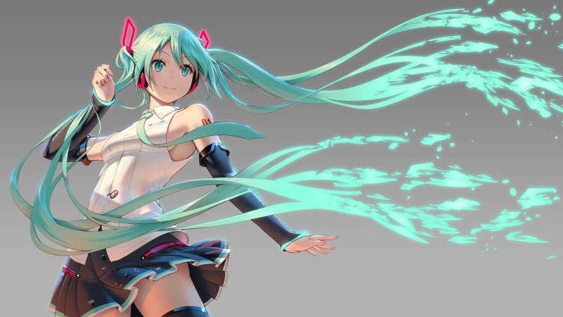 haired, digital composite, 1080P, anime girls, nature, character, green hair, young women, twintails, beautiful woman, beauty, women, thigh-highs, females