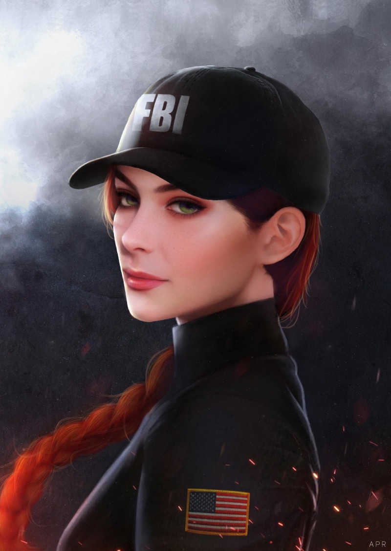 women, portrait, digital art, looking at viewer, one person, 1080P, video games, serious, looking at camera, artwork, Tom Clancys Rainbow Six, government