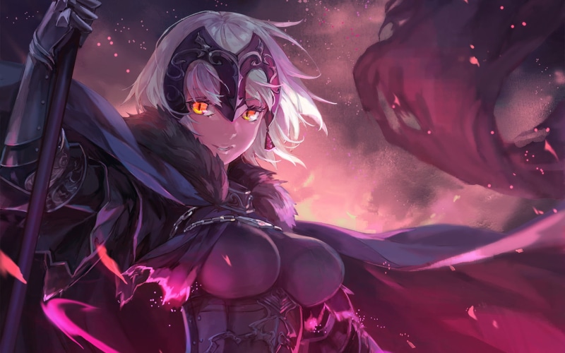 flower, Avenger (Fate/Grand Order), anime, vulnerability, Jeanne dArc Alter, women, Fate/Grand Order, Ruler (Fate/Grand Order), character, digital