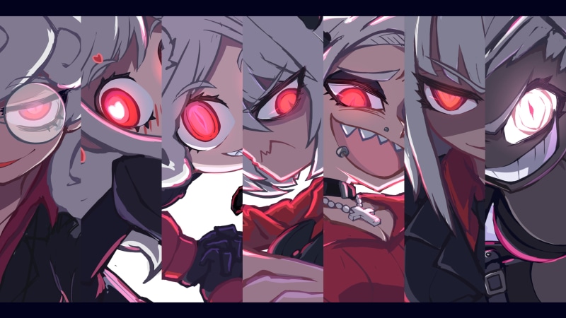 artwork, anime girls, anime, Helltaker, 2D, 4K, portrait, digital art