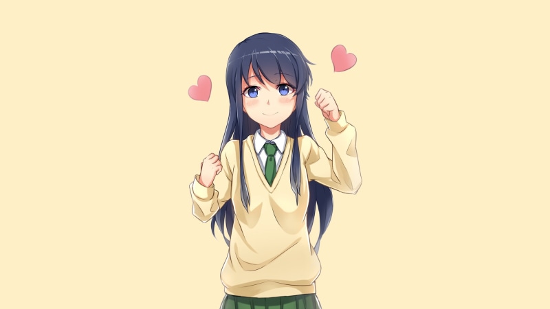 copy space, businesswoman, anime girls, portrait, female, young women, Love Lab, character, human Face, hairstyle, hair, smiling, school uniform, anime