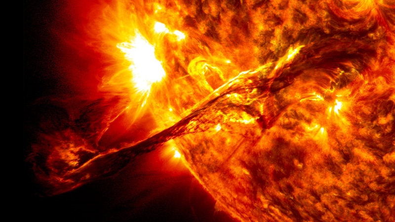 orange color, nature, night, motion, abstract, vibrant Color, prominence, red, sol, universe, fire - Natural Phenomenon, backgrounds, solar flare, fire