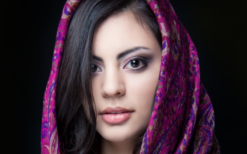 Eyes, Girl, Indian, Face, Beautiful, 2K, Scarf, Brown