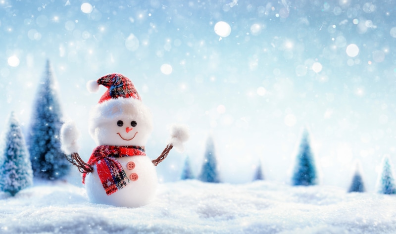 New Year, winter, 5K, snow, 8k, Christmas, snowman
