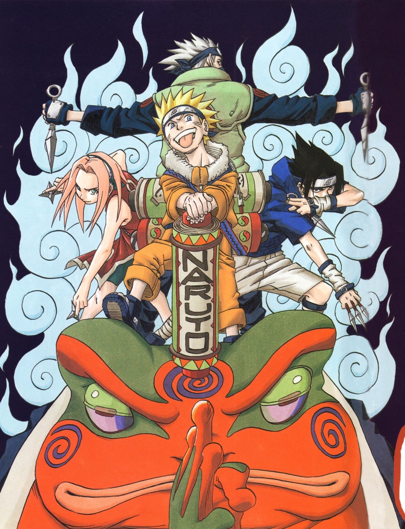 Haruno Sakura, Uzumaki Naruto, art and craft, season, illustration, dragon, mural, creativity, ornate, Uchiha Sasuke, 4K, outdoors, travel destinations