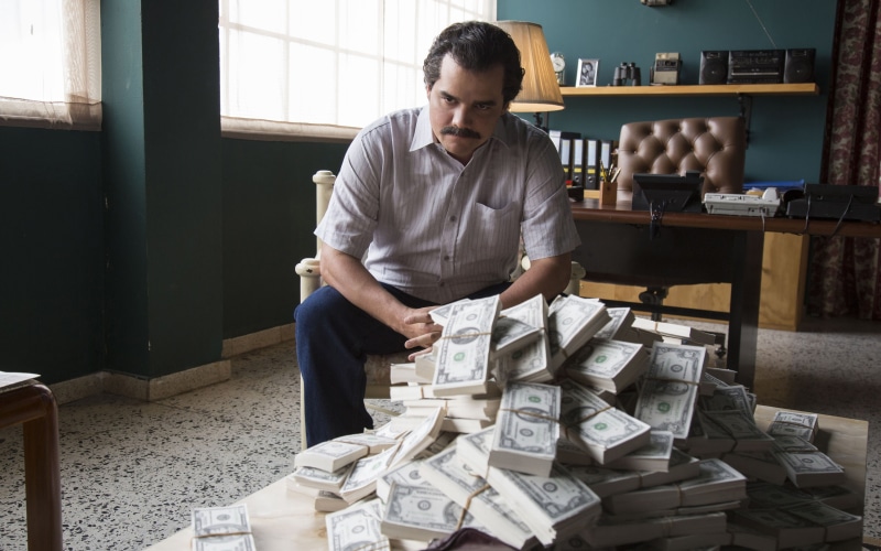 narcos tv show, narcos, money, pablo escobar, 4K, season