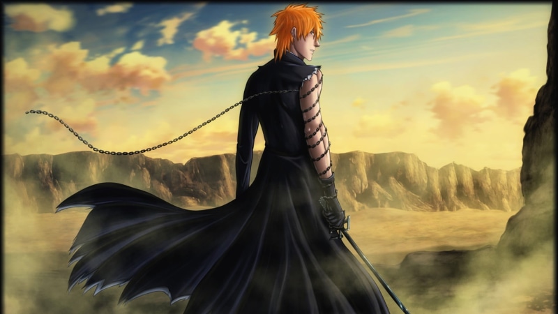 beauty in nature, young adult, three quarter length, women, redhead, water, anime boys, scarf, hairstyle, real people, 1080P, ichigo, one person, kurosaki